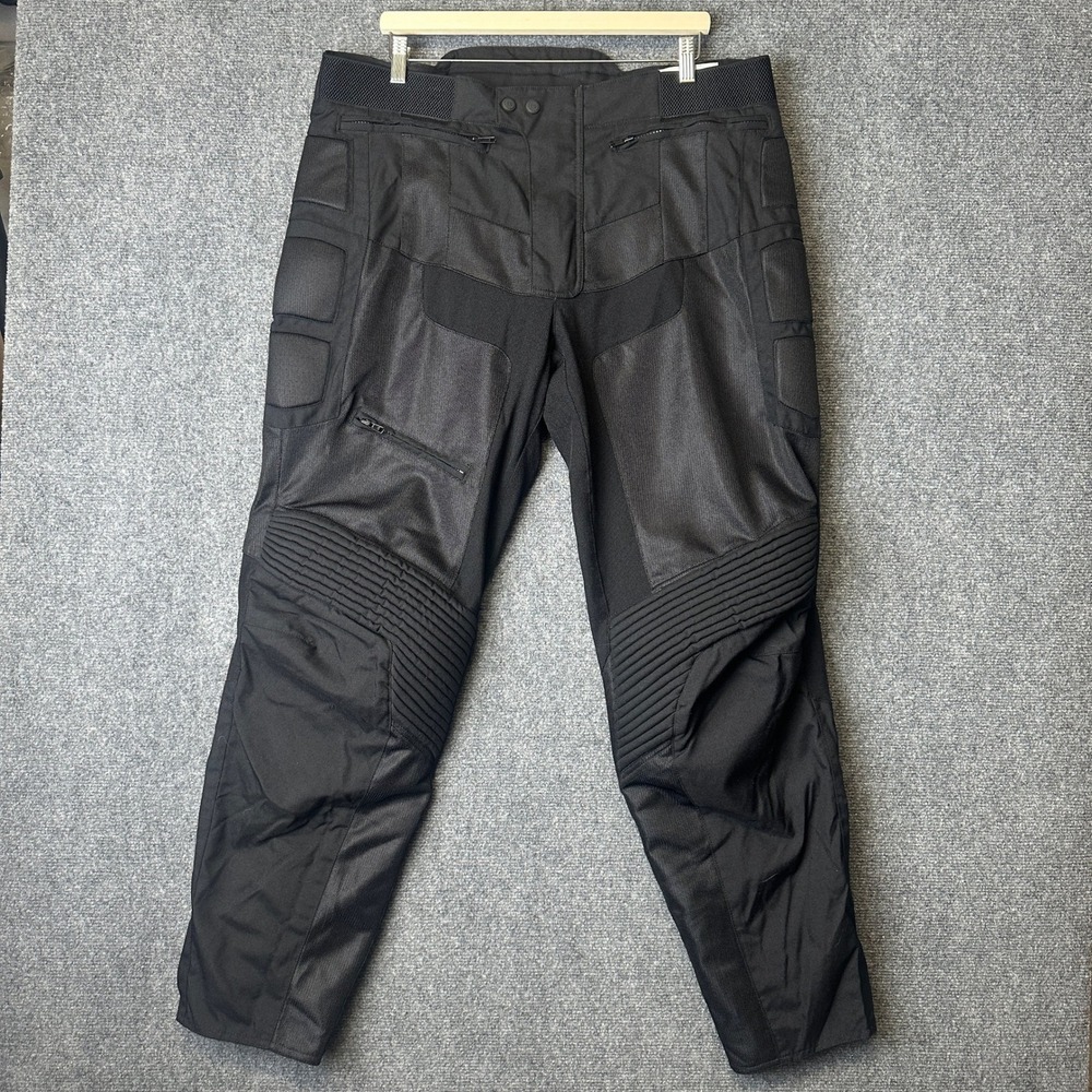 Firstgear Motorcycle Riding Pants Mens 40 Black Armored Mesh Hypertex Biker Gear
